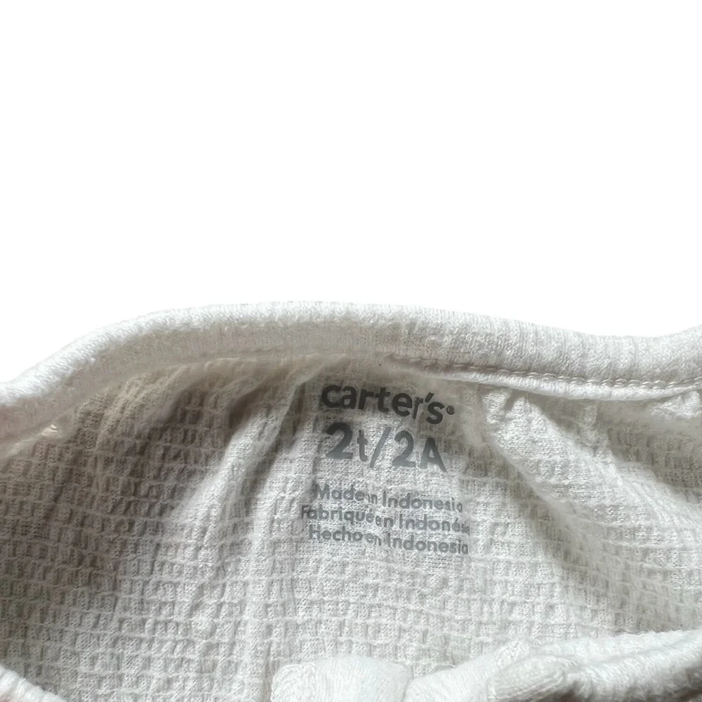 Carter’s Toddler Girl White Gauze Long Sleeve Top | 2T